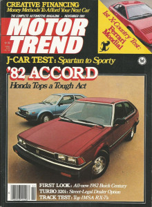 MOTOR TREND 1981 NOV - 320i TURBO, GTI, AC GHIA